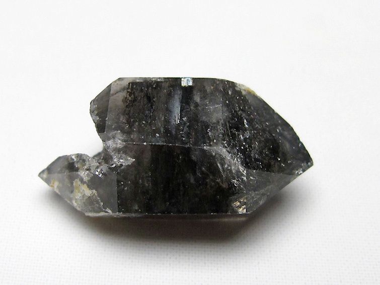 スティブナイト（輝安鉱）入り  ハーキマーダイヤモンド水晶 原石[T443-4402] 2枚目