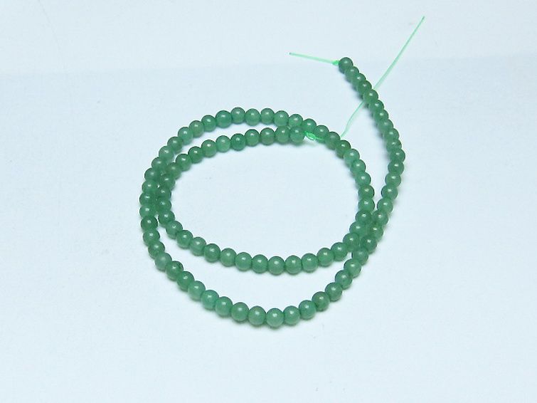 インド翡翠 一連 4mm ビーズ [t445-1875] 1枚目