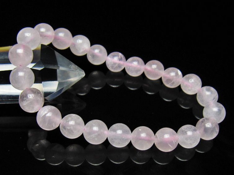 ローズクォーツ ブレスレット 9mm [t446-2892] 1枚目