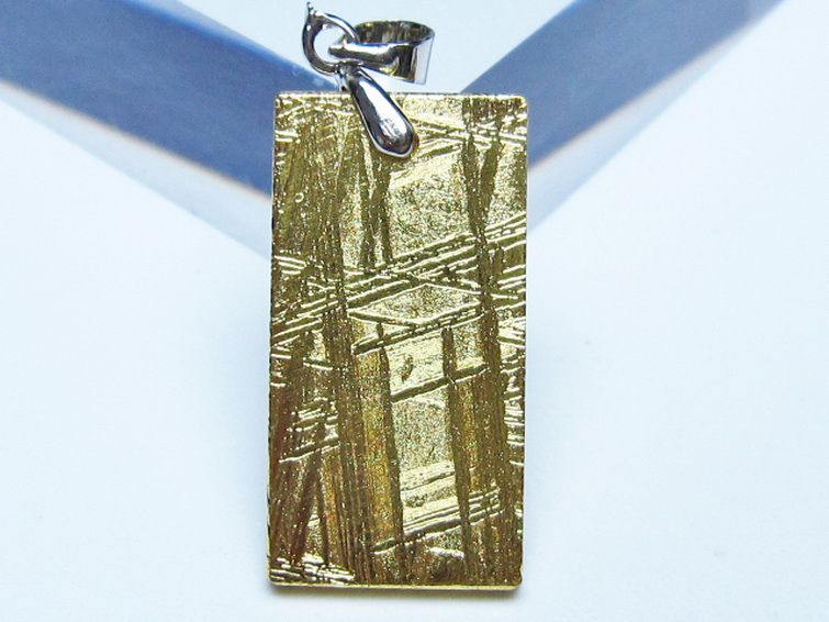 ゴールドギベオン メテオライト ペンダント [t452-3688] 2枚目