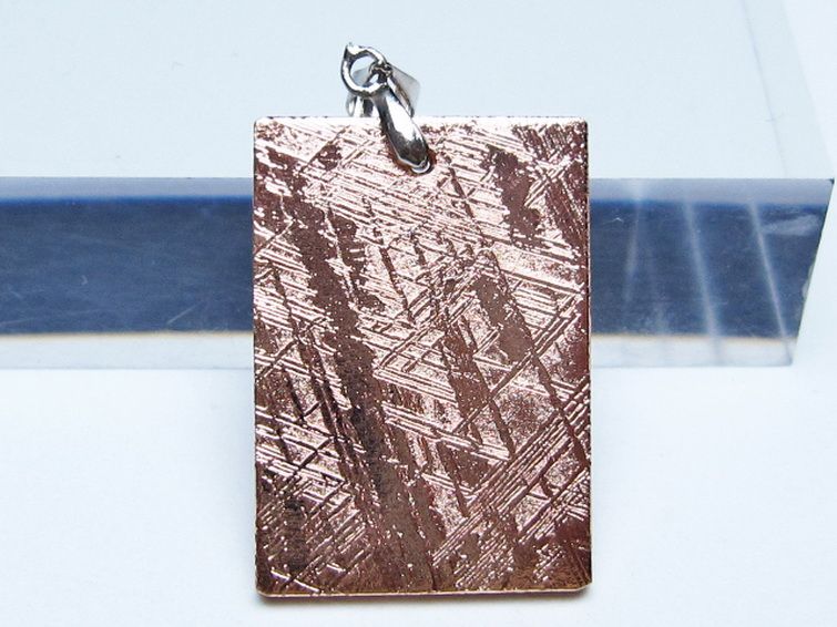 ピンクゴールドギベオン メテオライト ペンダント [t452-3714] 1枚目