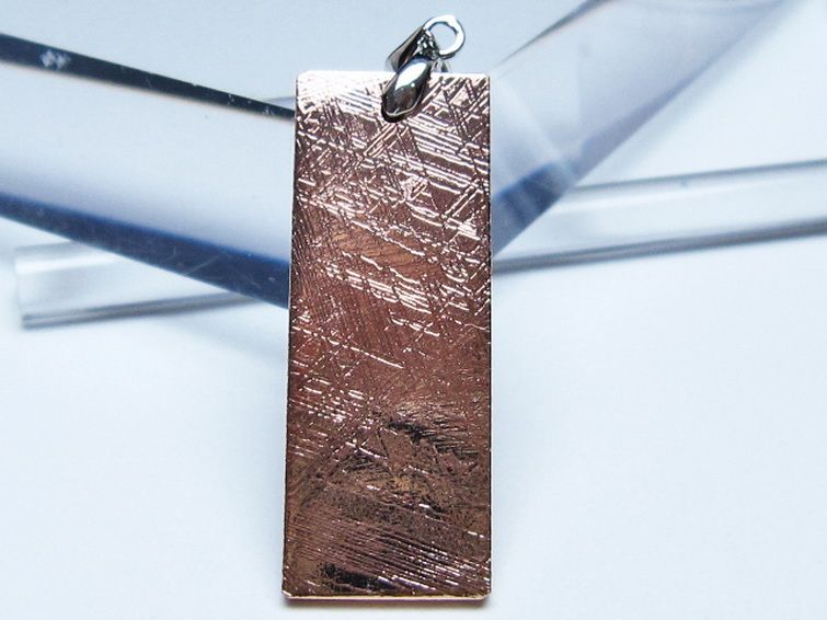 ピンクゴールドギベオン メテオライト ペンダント [t452-3715] 2枚目