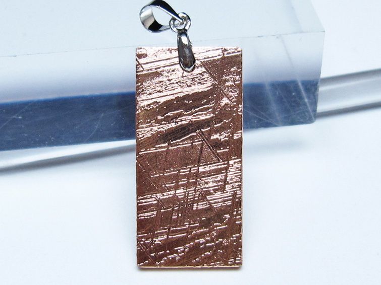 ピンクゴールドギベオン メテオライト ペンダント [t452-3718] 1枚目