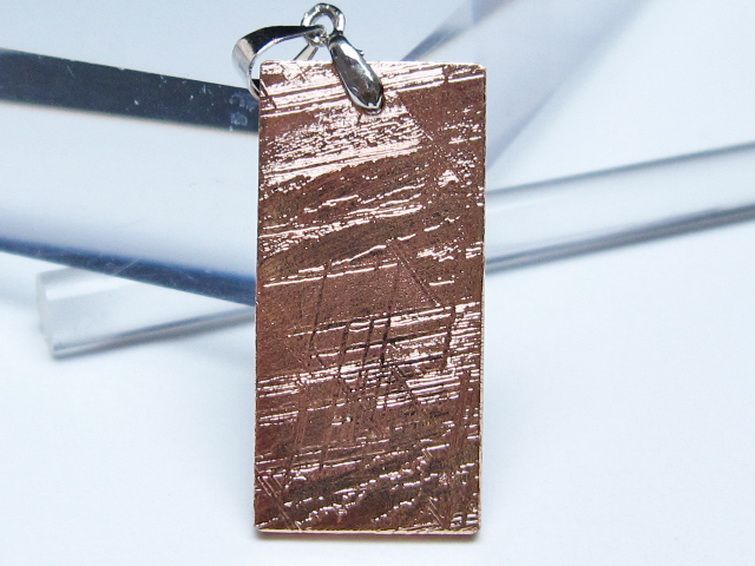 ピンクゴールドギベオン メテオライト ペンダント [t452-3718] 2枚目