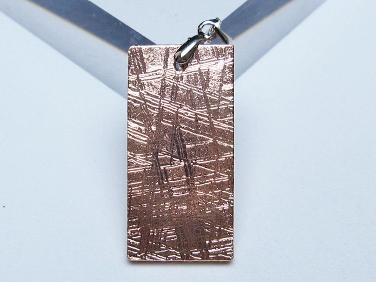 ピンクゴールドギベオン メテオライト ペンダント [t452-3724] 2枚目