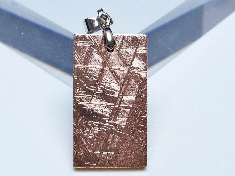 ピンクゴールドギベオン メテオライト ペンダント [t452-3727] 2枚目