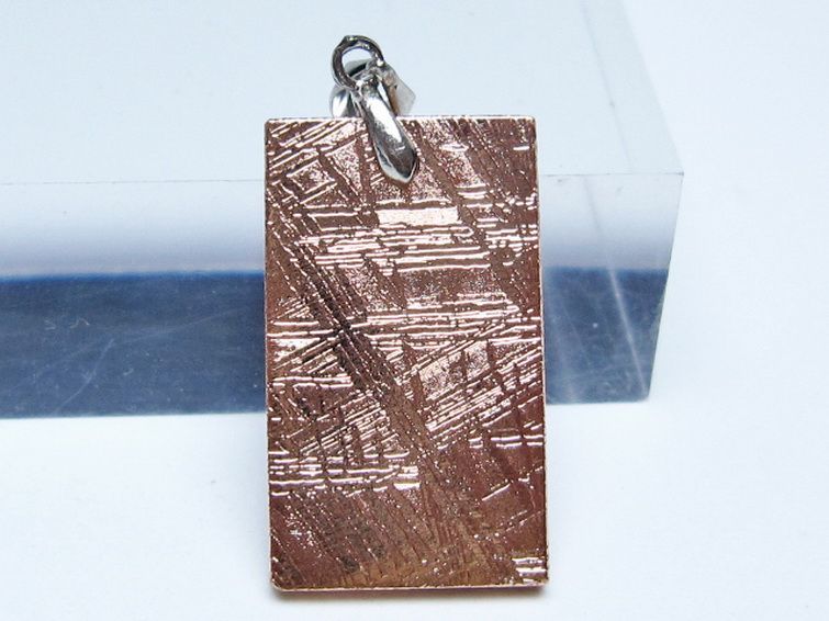 ピンクゴールドギベオン メテオライト ペンダント [t452-3728] 1枚目