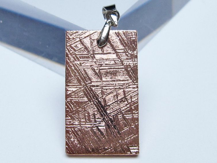 ピンクゴールドギベオン メテオライト ペンダント [t452-3728] 2枚目