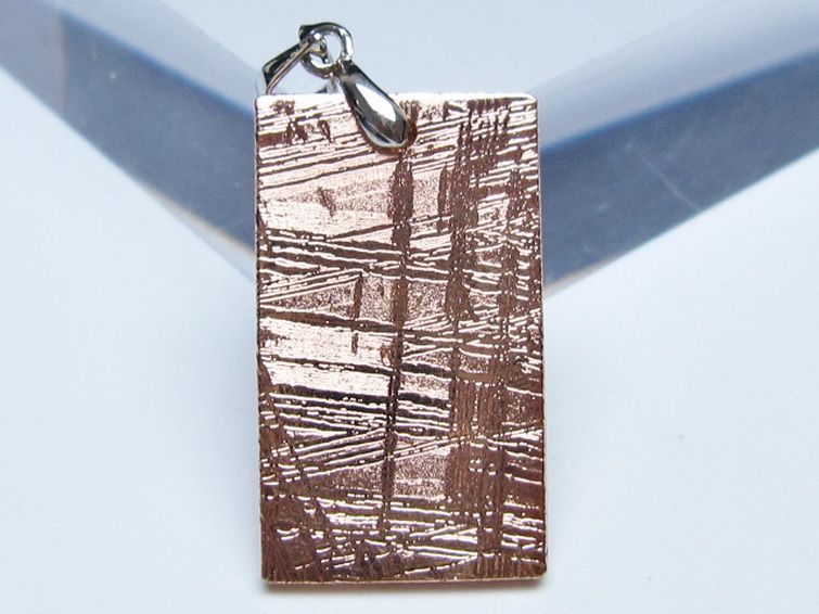 ピンクゴールドギベオン メテオライト ペンダント [t452-3730] 2枚目