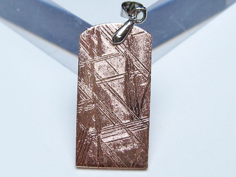 ピンクゴールドギベオン メテオライト ペンダント [t452-3732] 2枚目