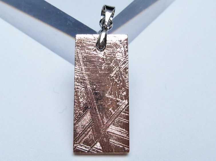 ピンクゴールドギベオン メテオライト ペンダント [t452-3733] 2枚目