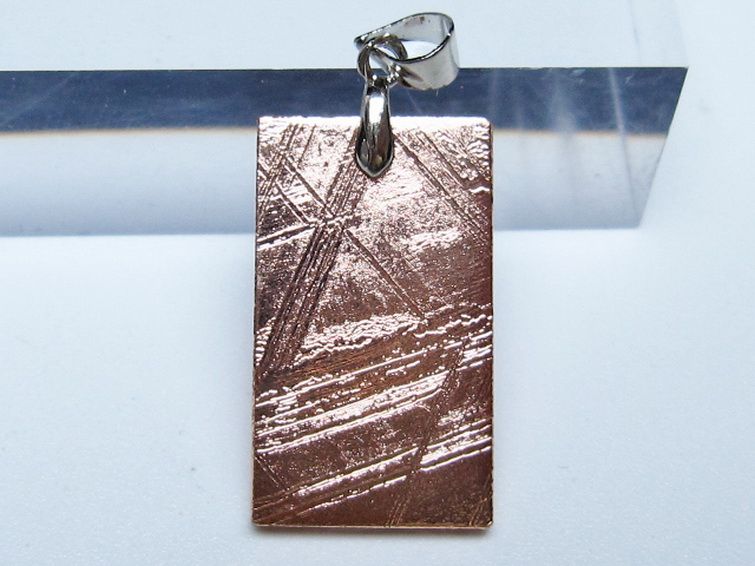 ピンクゴールドギベオン メテオライト ペンダント [t452-3734] 1枚目