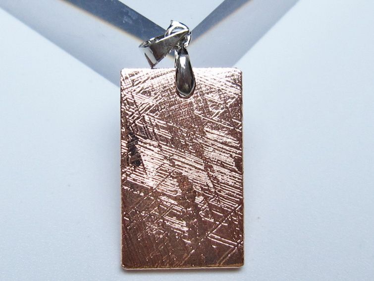 ピンクゴールドギベオン メテオライト ペンダント [t452-3738] 2枚目