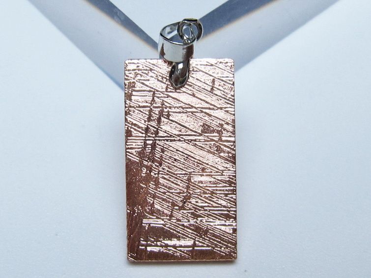 ピンクゴールドギベオン メテオライト ペンダント [t452-3739] 2枚目