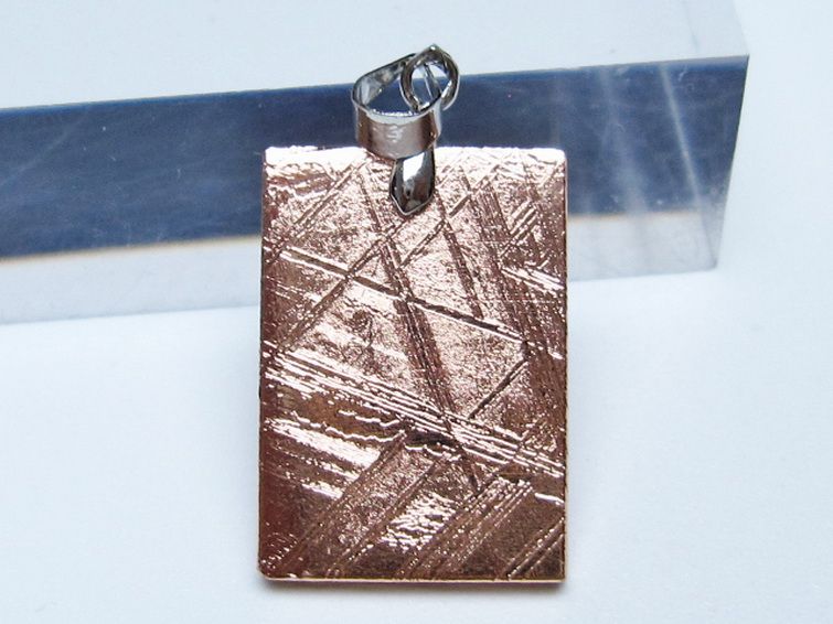 ピンクゴールドギベオン メテオライト ペンダント [t452-3741] 1枚目