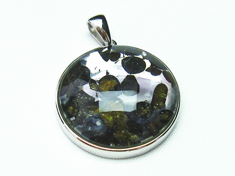 パラサイト隕石 かんらん石 ペンダント [t453-2610] 3枚目