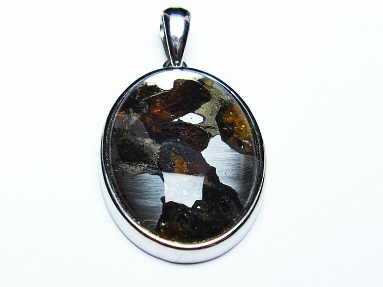 パラサイト隕石 かんらん石 ペンダント [t453-3031] 1枚目