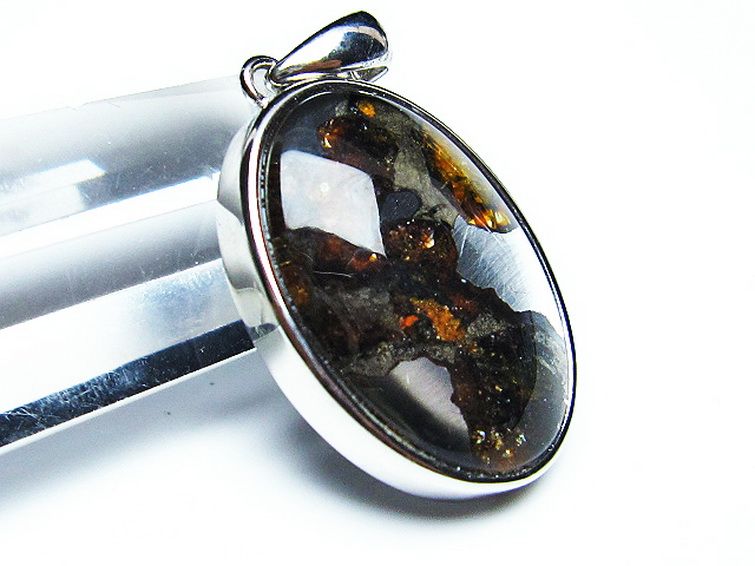 パラサイト隕石 かんらん石 ペンダント [t453-3031] 3枚目