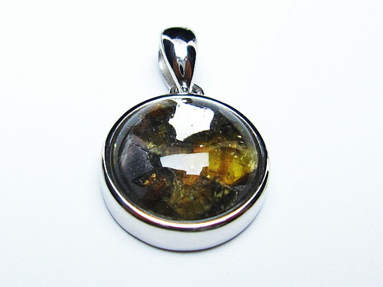 パラサイト隕石 かんらん石 ペンダント [t453-3108] 1枚目