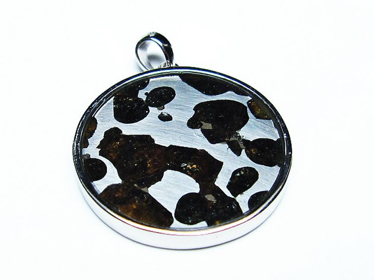 パラサイト隕石 かんらん石 ペンダント [t453-3218] 1枚目