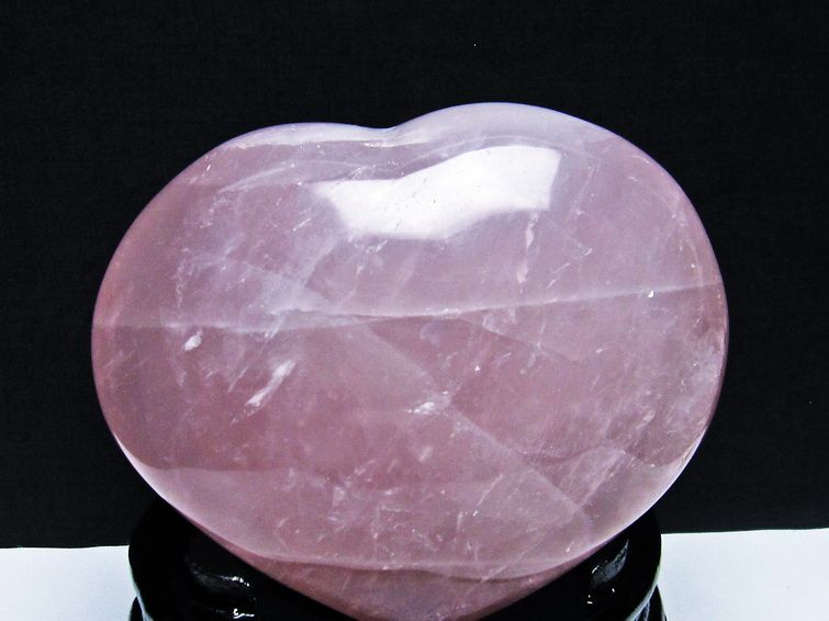 ローズクォーツ ハート 置物[T456-13646] 2枚目