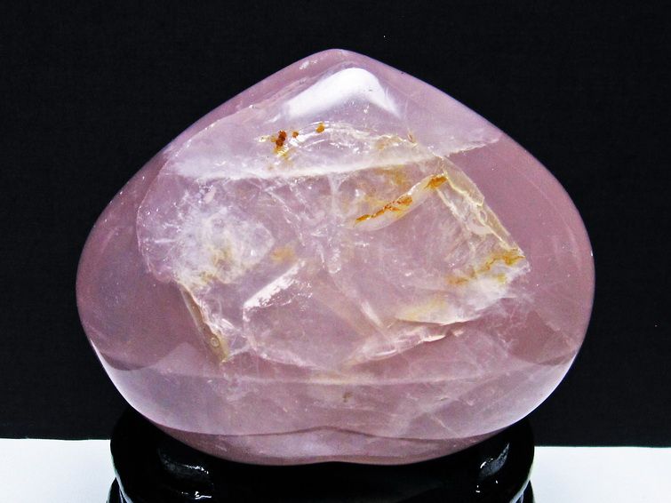 ローズクォーツ ハート 置物[T456-13646] 3枚目