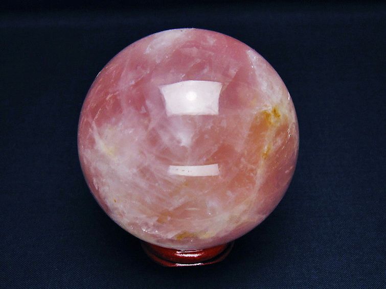 ローズクォーツ 丸玉 70mm [t456-14764] 3枚目