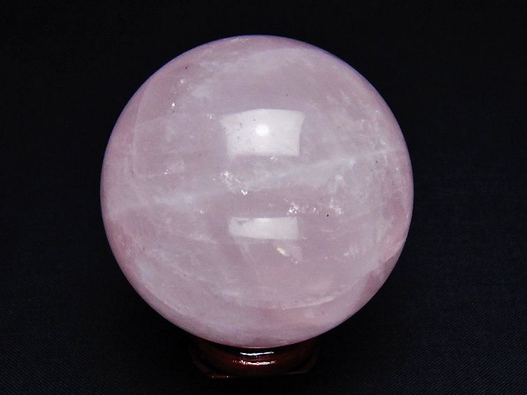 ローズクォーツ 丸玉 52mm [t456-14812] 3枚目