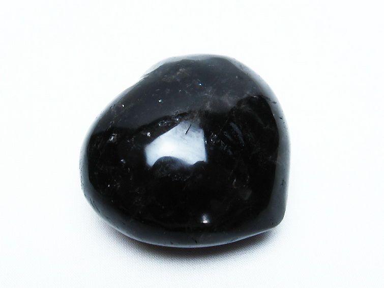 モリオン 純天然 黒水晶 ハート 置物[T457-4120] 1枚目