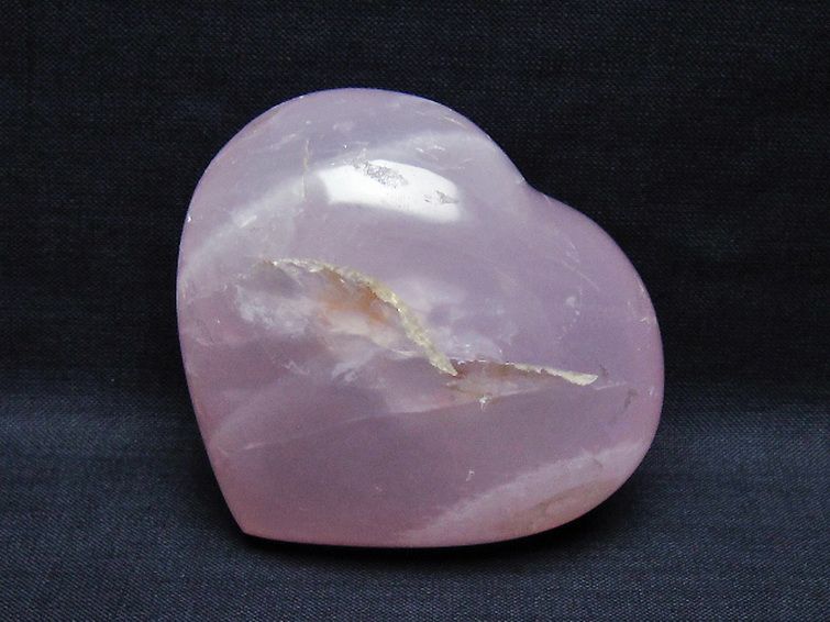 ローズクォーツハート 置物 [t457-4375] 2枚目