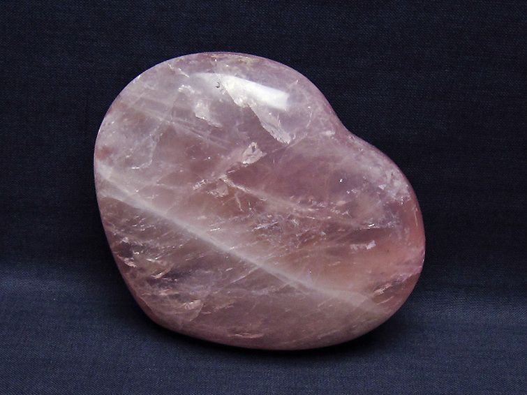 ローズクォーツハート 置物 [t457-4391] 2枚目