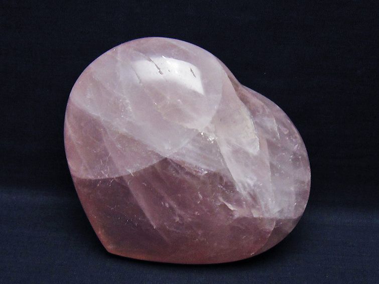 ローズクォーツハート 置物 [t457-4450] 2枚目