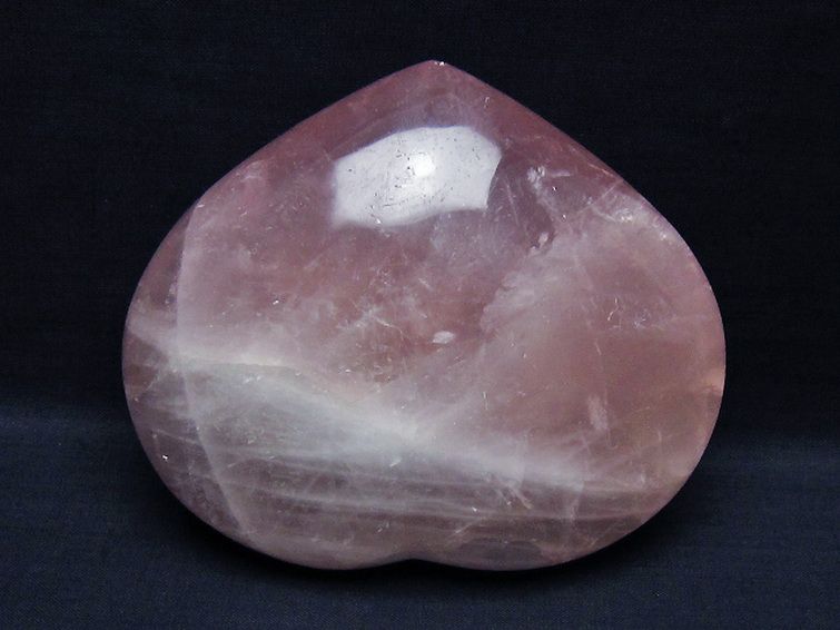 ローズクォーツハート 置物 [t457-4450] 3枚目