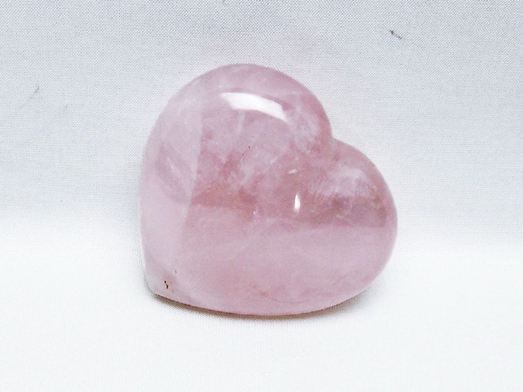 ローズクォーツハート 置物 [t457-4510] 1枚目
