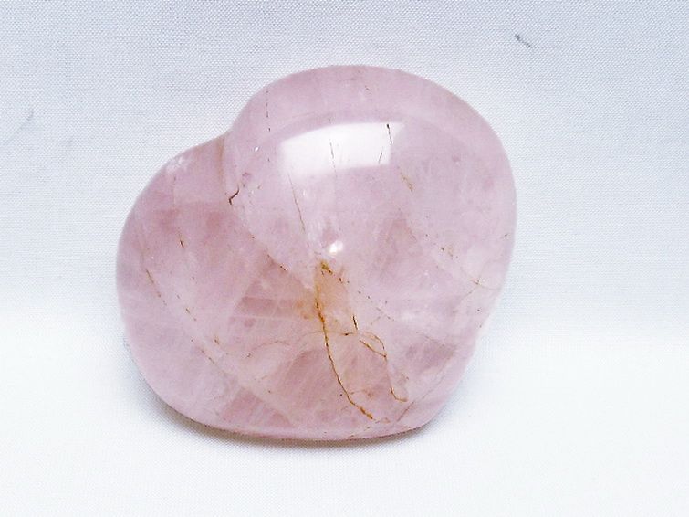 ローズクォーツハート 置物 [t457-4516] 1枚目