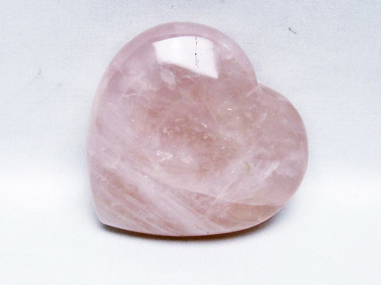 ローズクォーツハート 置物 [t457-4541] 1枚目