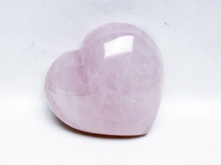 ローズクォーツハート 置物 [t457-4542] 1枚目