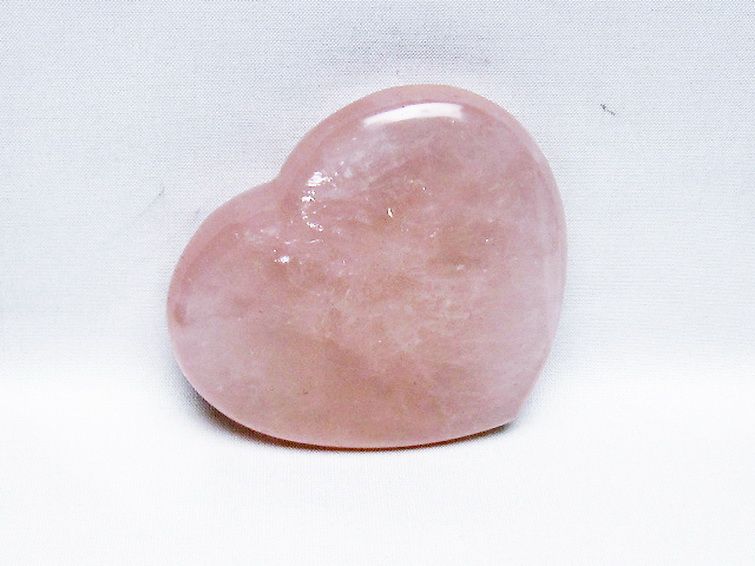 ローズクォーツハート 置物 [t457-4543] 1枚目