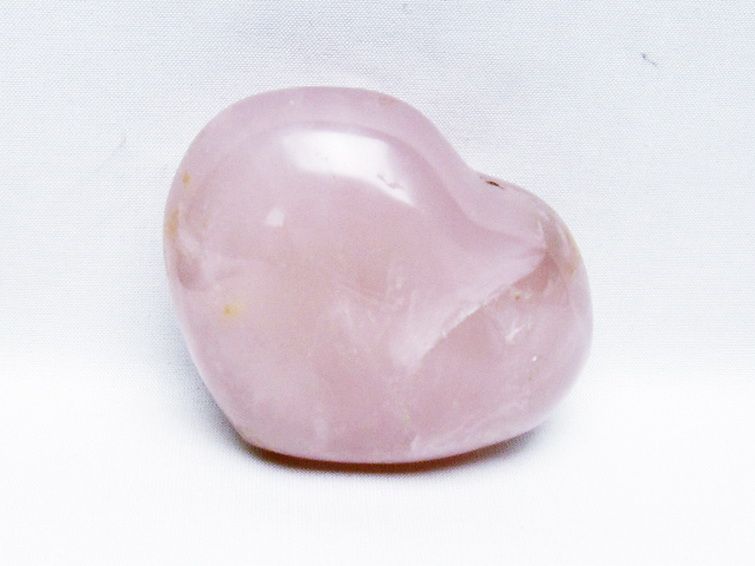 ローズクォーツハート 置物 [t457-4548] 1枚目