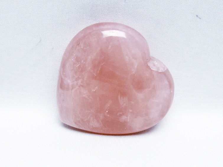 ローズクォーツハート 置物 [t457-4558] 1枚目