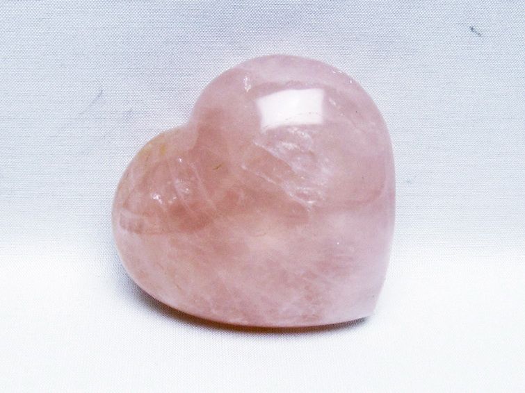 ローズクォーツハート 置物 [t457-4561] 1枚目