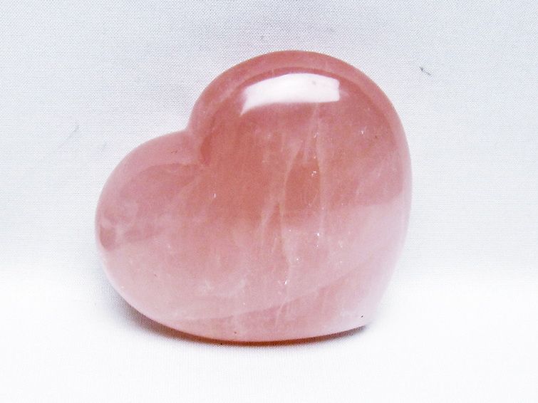 ローズクォーツハート 置物 [t457-4581] 1枚目