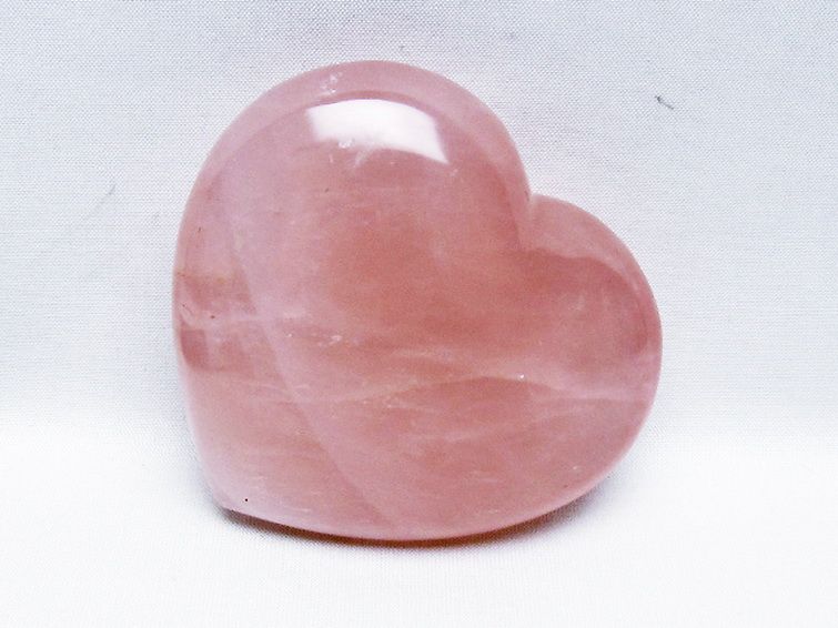 ローズクォーツハート 置物 [t457-4581] 2枚目