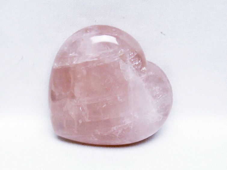 ローズクォーツハート 置物 [t457-4582] 1枚目