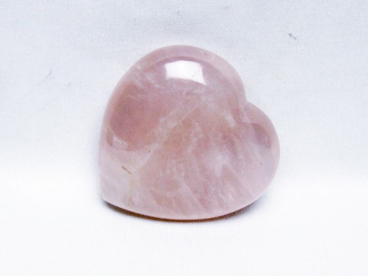ローズクォーツハート 置物 [t457-4598] 1枚目