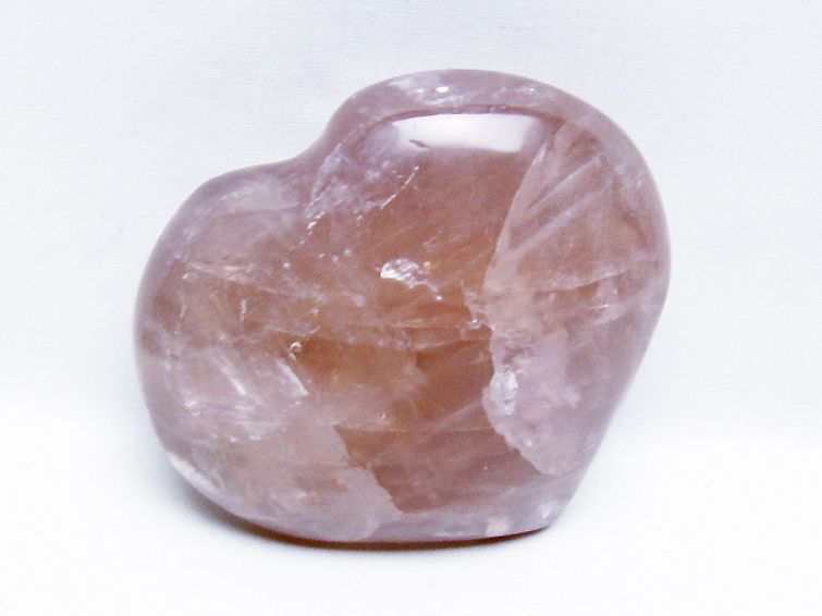 ローズクォーツハート 置物[T457-4635] 1枚目