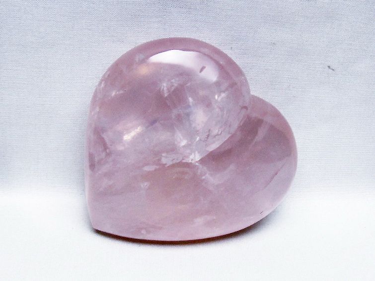 ローズクォーツハート 置物 [t457-4645] 1枚目