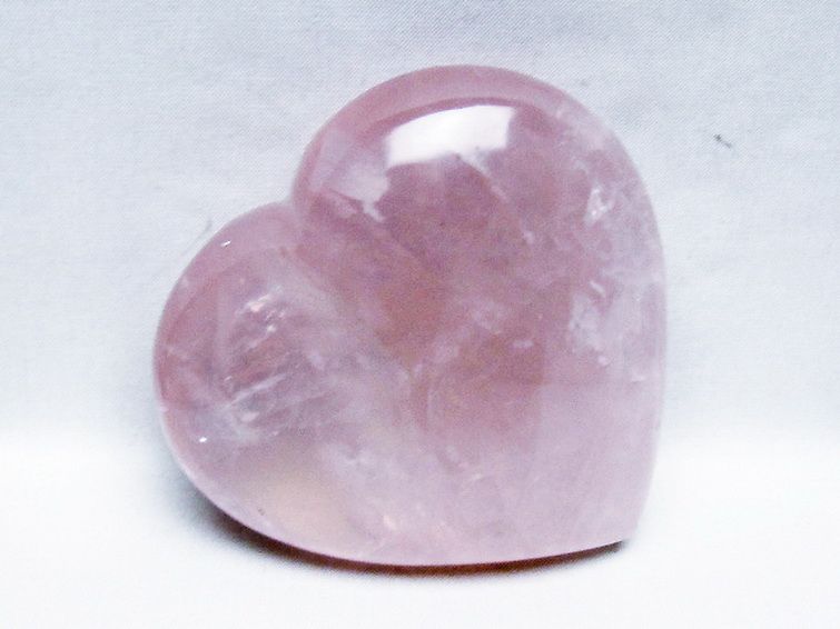 ローズクォーツハート 置物 [t457-4645] 2枚目