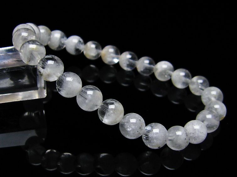 ラビットヘア ファントム 水晶 ブレスレット 8mm [T458-1056] 1枚目