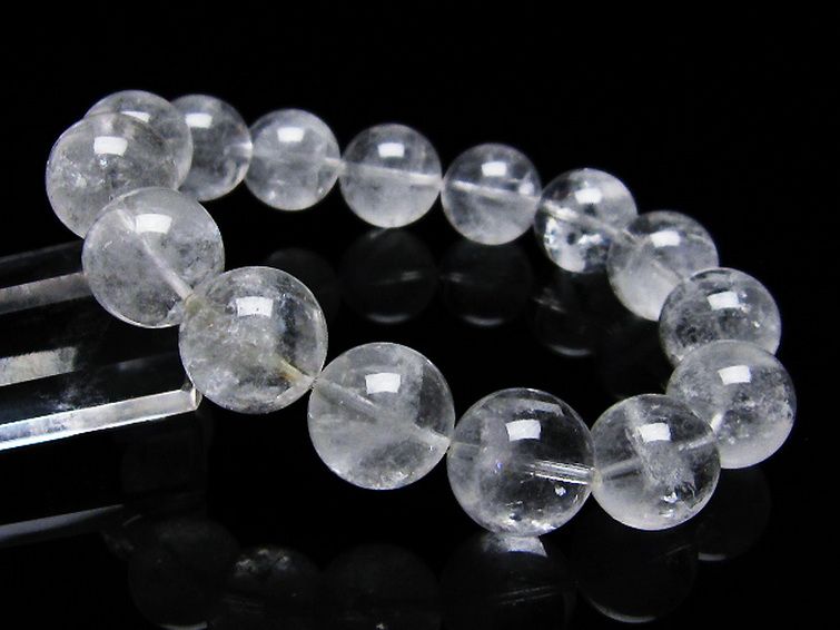 ラビットヘア ファントム 水晶 ブレスレット 14mm [T458-1211] 1枚目